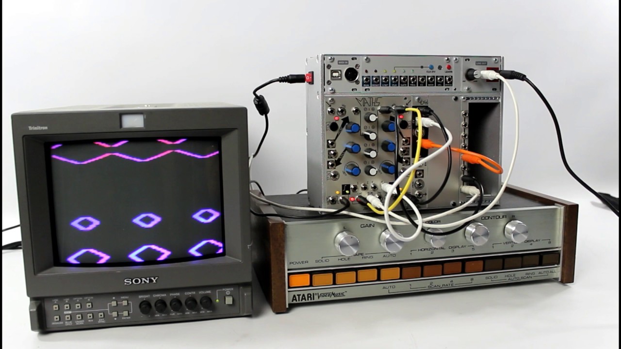 Atari Video Music visualization in use on a television